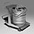 Oil Change Barrel Cart 3D model small image 1