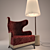 Elegant Combo: Chair & Lamp 3D model small image 1