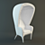 Hooded Chair: Cozy and Stylish 3D model small image 1