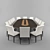 Title: Spacious Conference Table Set 3D model small image 1