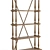 Rustic Cross Bookshelf: Natural Elegance 3D model small image 1