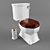 Azzurra Giunone Toilet with Plunger 3D model small image 1