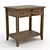 Heritage Wood Side Table 3D model small image 1