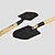 Classic Long Handle Garden Spade 3D model small image 1