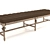 Stylish Tiana Bench in Brown 3D model small image 1