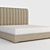 Curations Limited Harlan King Size Beige Bed 3D model small image 1