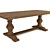 Rustic Trestle Table 84" - Curations Limited 3D model small image 1