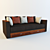 Compact Ottoman Sofa - 2000x1000x900 3D model small image 1