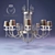 Elegant Badari B4-60/10 Chandelier 3D model small image 1