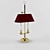 Elegant Red Table Lamp 3D model small image 1