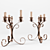 Elegant Metal Candlestick 3D model small image 1