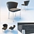 Calligaris Mya Fabric Dining Chair 3D model small image 1