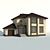 Modern 2-Storey Cottage 3D model small image 1