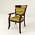 Elegant Seven Sedie Chair 3D model small image 1
