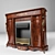 Italian Baroque Fireplace by Pistolesi 3D model small image 1