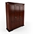 Versatile Textured Wardrobe 3D model small image 1