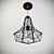 Hexagonal Metal Chandelier 3D model small image 1