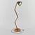 Sleek Steel Tekka Lamp 3D model small image 1