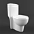 Premium Toilet with Tank 3D model small image 1