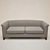 Sleek Silhouette Taupe Sofa 3D model small image 1