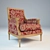 Elegant Retro Armchair 3D model small image 1