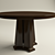 Sleek Noir Dining Table 3D model small image 1