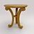 Compact Wooden Side Table 3D model small image 1