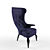 Elegant Modern Armchair 3D model small image 1