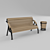 Outdoor Seating Bench 3D model small image 1