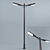 Polygonal Street Lamp: 4.7m Height 3D model small image 1