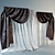 Versatile Floor-Length Curtains 3D model small image 1