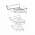 Metal Mesh Bathroom Corner Shelf 3D model small image 1