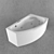 PoolSPA Nicole Acrylic Bathtub 3D model small image 1