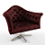 Elegant Classic Armchair 3D model small image 1