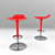 Compact Adjustable Barstool 3D model small image 1