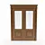 Satin Glass Double Pocket Door 3D model small image 1