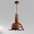 Vintage Copper Industrial Style Lamp 3D model small image 1