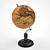 Vintage World Globe 3D model small image 1