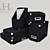 Black Storage Accessories 3D model small image 1