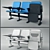 Comfort Cinema Chairs 3D model small image 1