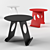 Elegant Pi Side Table: Dutch Design 3D model small image 1
