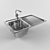 BLANCO CLASSIC 40S Stainless Steel Sink 3D model small image 1