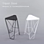 Deco Tripod Stool - Sleek and Adjustable 3D model small image 1