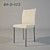 Elegant Milk Dining Chair 3D model small image 1