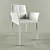 Elegant Velvet Dining Chair 3D model small image 1