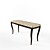 Elegant Upholstered Bench 3D model small image 1