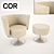 Elegant Comfort Seating Set 3D model small image 1