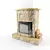 Stone-Clad Fireplace 3D model small image 1
