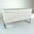 White Secret TV Cupboard 3D model small image 1