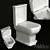 Sleek Bathroom Essential: High-Detail Toilet 3D model small image 1